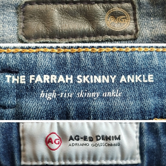 AG The Farrah High Rise Skinny Ankle Jeans Size 30R - Picture 6 of 11